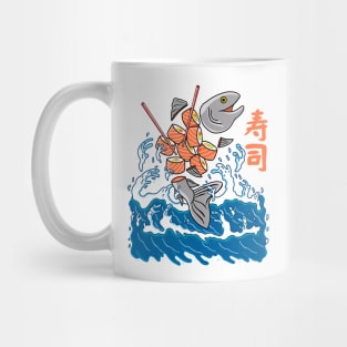 Salmon Sushi in the Wave Mug